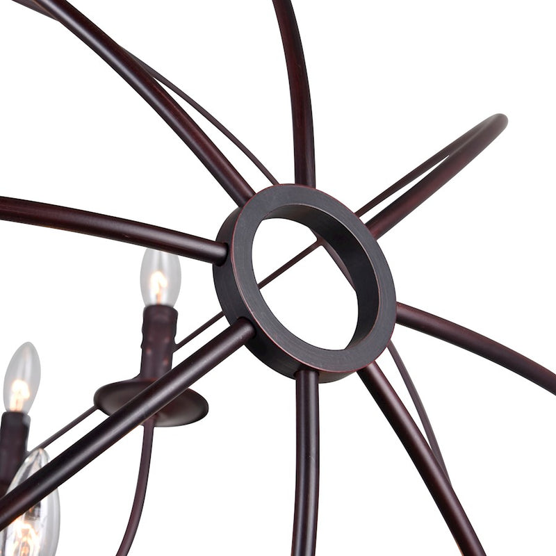 CWI Lighting Arza 6 Light Up Chandelier, Brown