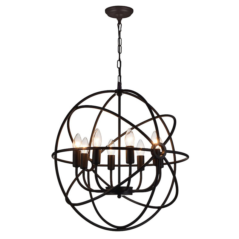 CWI Lighting Arza 8 Light Up Chandelier, Brown
