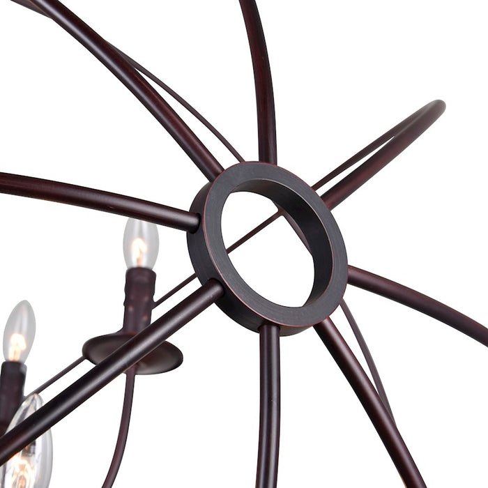 CWI Lighting Arza 8 Light Up Chandelier, Brown
