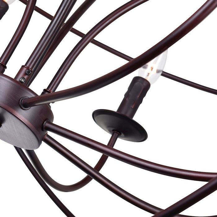 CWI Lighting Arza 8 Light Up Chandelier, Brown