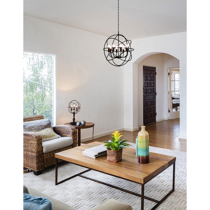 CWI Lighting Arza 8 Light Up Chandelier, Brown