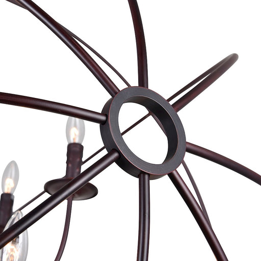 CWI Lighting Arza 9 Light Up Chandelier, Brown