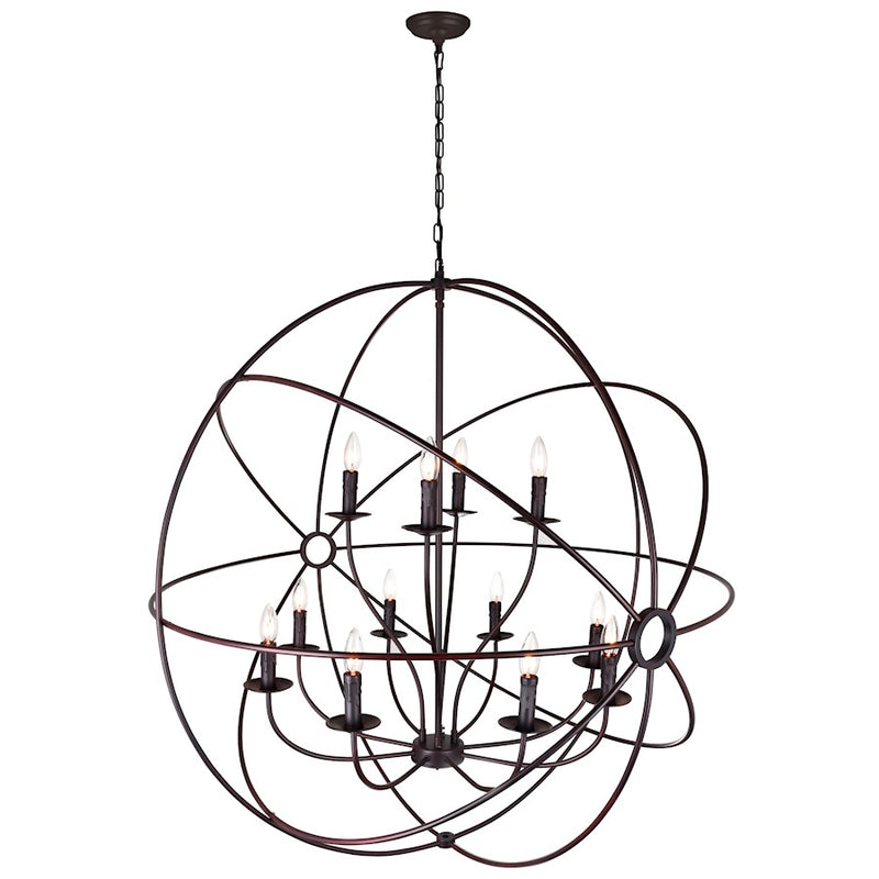 CWI Lighting Arza 12 Light Up Chandelier, Brown