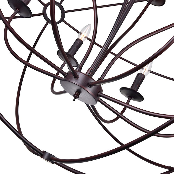 CWI Lighting Arza 12 Light Up Chandelier, Brown