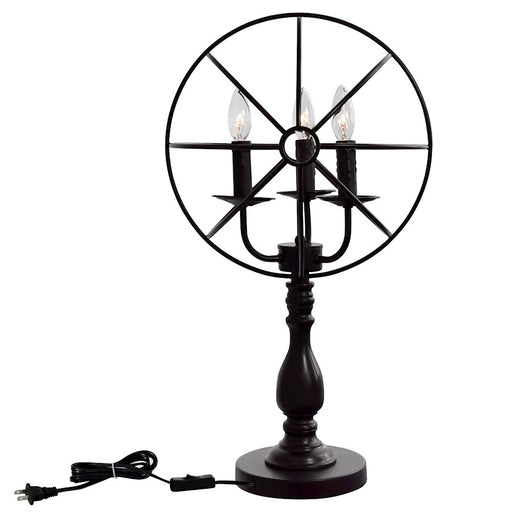 CWI Lighting Arza 3 Light Table Lamp, Brown