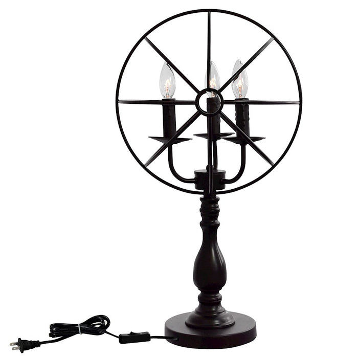 CWI Lighting Arza 3 Light Table Lamp, Brown