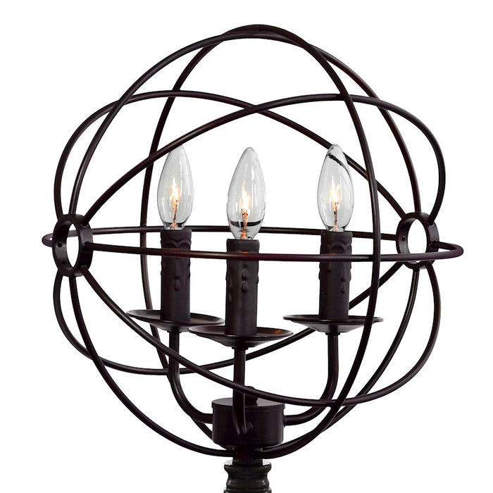 CWI Lighting Arza 3 Light Table Lamp, Brown
