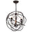 CWI Lighting Campechia 3 Light Up Mini Chandelier, Brown