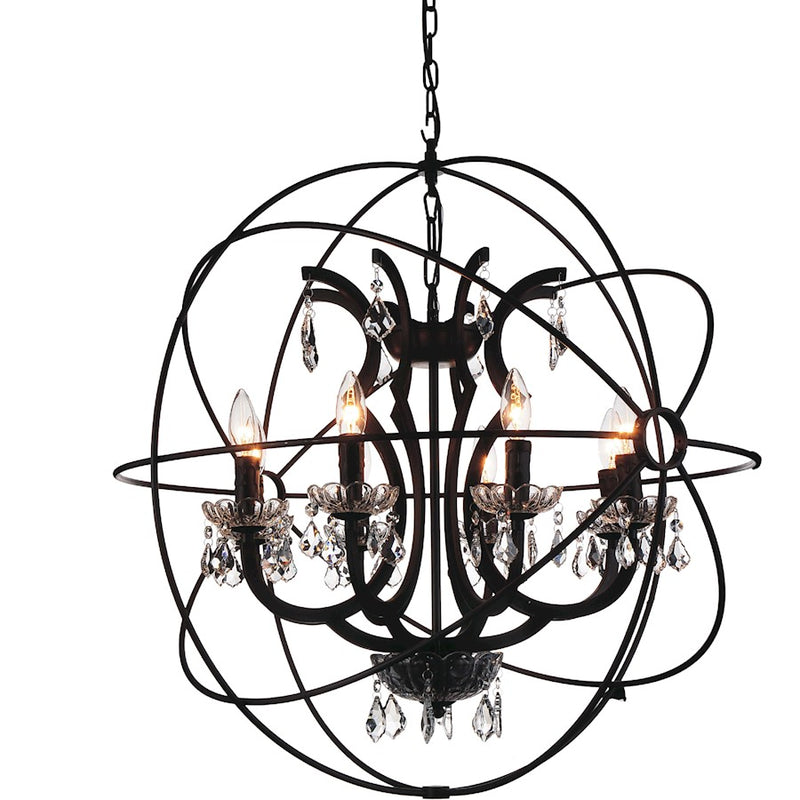 CWI Lighting Campechia 8 Light Up Chandelier, Brown