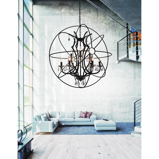CWI Lighting Campechia 9 Light Up Chandelier, Brown