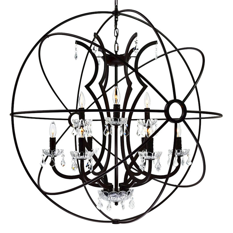 CWI Lighting Campechia 12 Light Up Chandelier, Brown