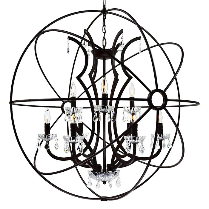 CWI Lighting Campechia 12 Light Up Chandelier, Brown