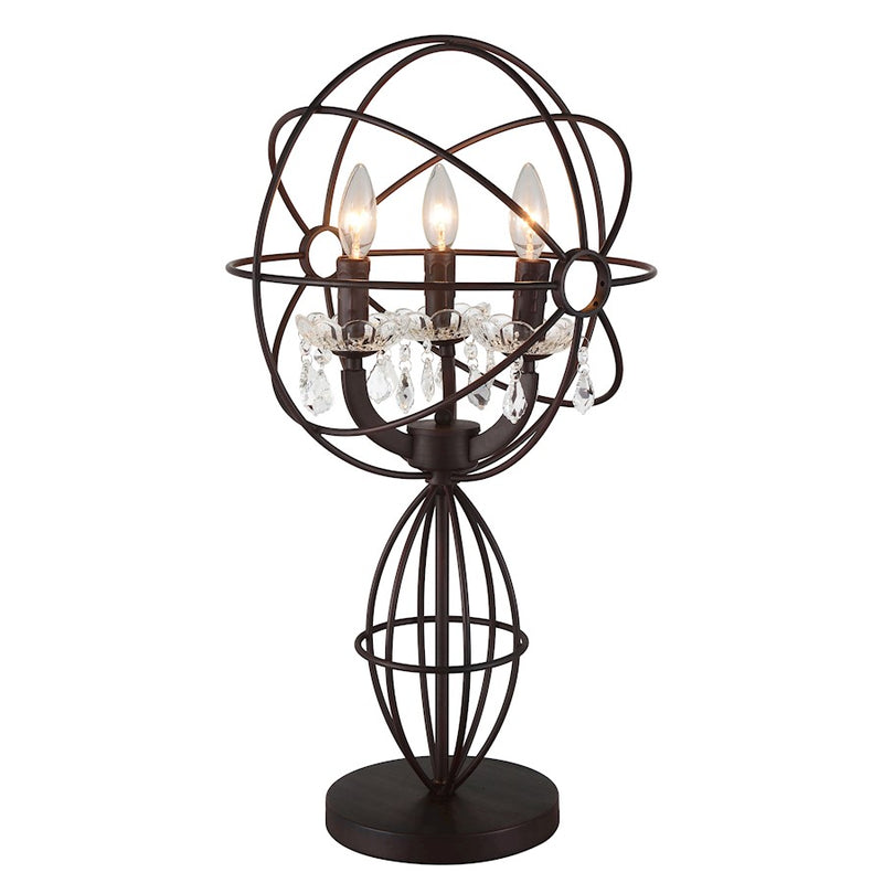 CWI Lighting Campechia 3 Light Table Lamp, Brown