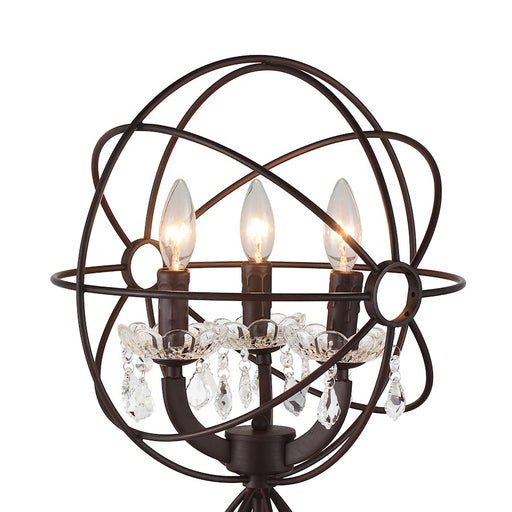 CWI Lighting Campechia 3 Light Table Lamp, Brown