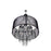 CWI Amelia 6 Light Drum Shade Chandelier, Chrome/Black