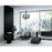 CWI Amelia 6 Light Drum Shade Chandelier, Chrome/Black