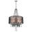 CWI Lighting Amelia 6 Light Drum Shade Chandelier, Chrome - 5475P20C-6Brown