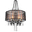 CWI Lighting Amelia 6 Light Drum Shade Chandelier, Chrome