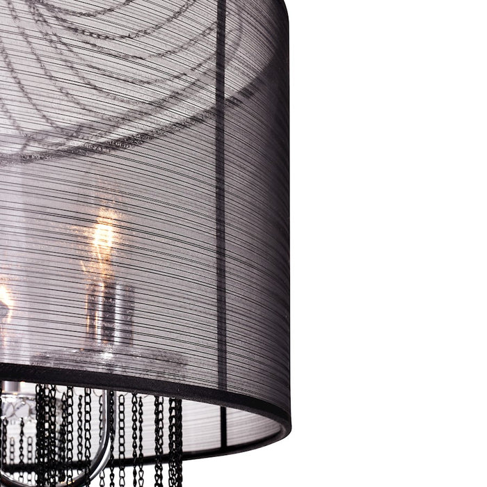 CWI Lighting Amelia 6 Light Drum Shade Chandelier, Chrome