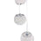 CWI Lighting Tiffany 9 Light Multi Light Pendant, Chrome