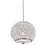 CWI Lighting Tiffany 9 Light Multi Light Pendant, Chrome
