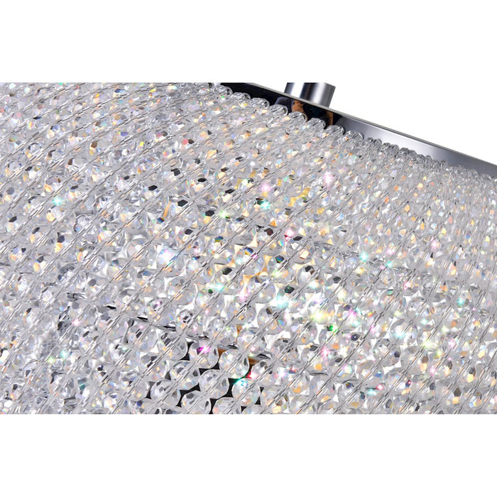 CWI Lighting Tiffany 1 Light Table Lamp, Chrome