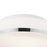 CWI Frosted 2 Light Drum Flush Mount, Satin Nickel/Off White