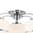 CWI Frosted 4 Light Drum Shade Flush Mount, Chrome/Off White