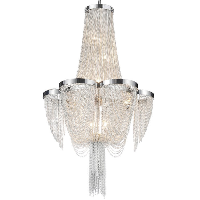 CWI Lighting Taylor 7 Light Down Chandelier, Chrome