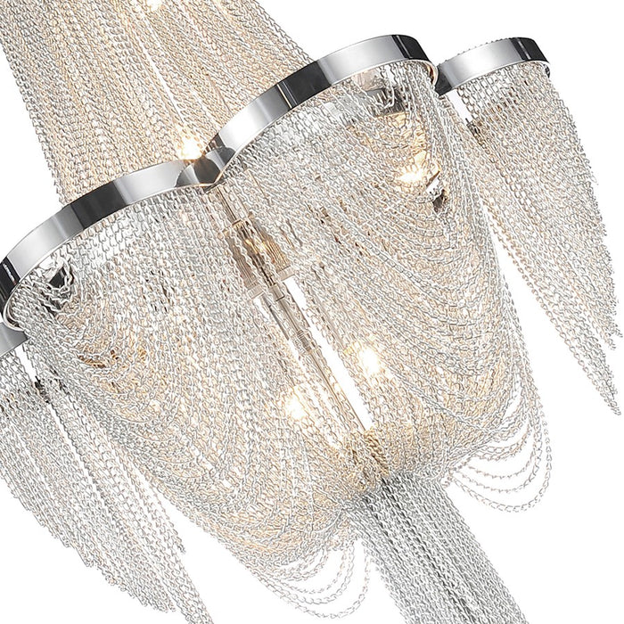 CWI Lighting Taylor 7 Light Down Chandelier, Chrome
