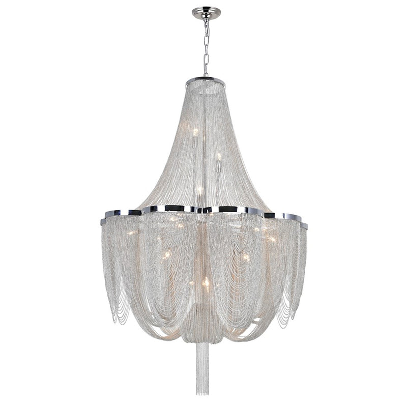 CWI Lighting Taylor 10 Light Down Chandelier, Chrome