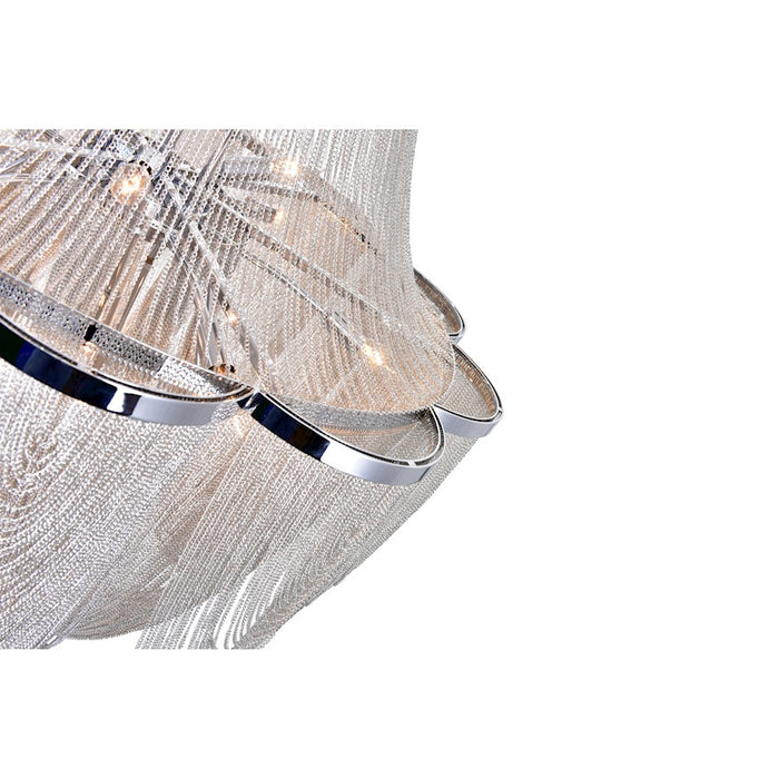 CWI Lighting Taylor 10 Light Down Chandelier, Chrome
