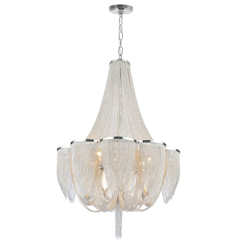 CWI Lighting Taylor 18 Light Down Chandelier, Chrome