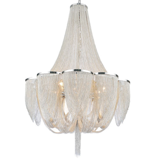 CWI Lighting Taylor 18 Light Down Chandelier, Chrome