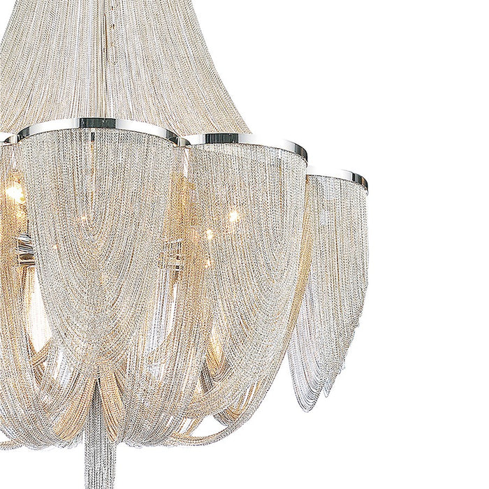 CWI Lighting Taylor 18 Light Down Chandelier, Chrome