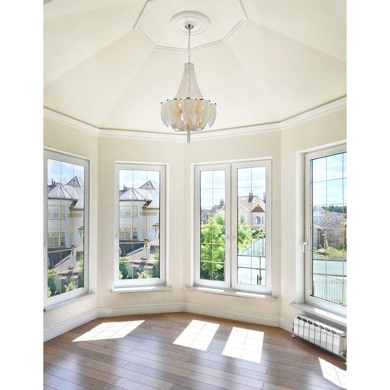 CWI Lighting Taylor 18 Light Down Chandelier, Chrome