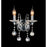 CWI Lighting Valentina 2 Light Wall Light, Chrome