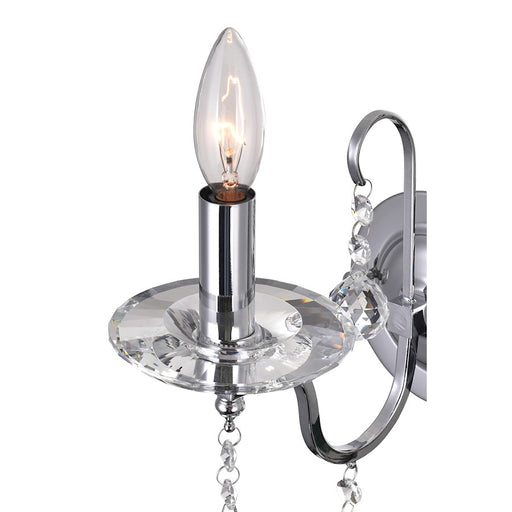 CWI Lighting Valentina 1 Light Wall Light, Chrome