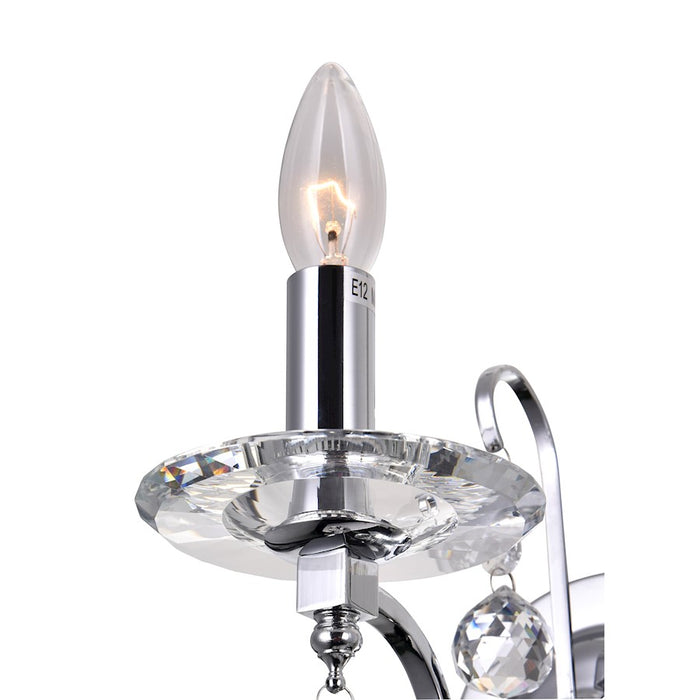 CWI Lighting Valentina 1 Light Wall Light, Chrome