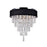 CWI Lighting Franca 4 Light Drum Shade Flush Mount, Black - 5523C16C-Black