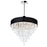 CWI Lighting Franca 8 Light 22" Drum Shade Chandelier, Black - 5523P22C-Black