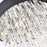 CWI Lighting Franca 8 Light 22" Drum Shade Chandelier, Black