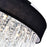 CWI Lighting Franca 8 Light 22" Drum Shade Chandelier, Black