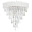 CWI Franca 8 Light 22" Drum Shade Chandelier, Off White