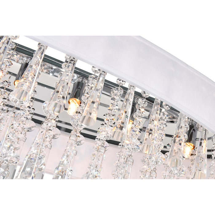 CWI Franca 8 Light Drum Shade Chandelier, Off White