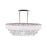 CWI Franca 8 Light Drum Shade Chandelier, Off White