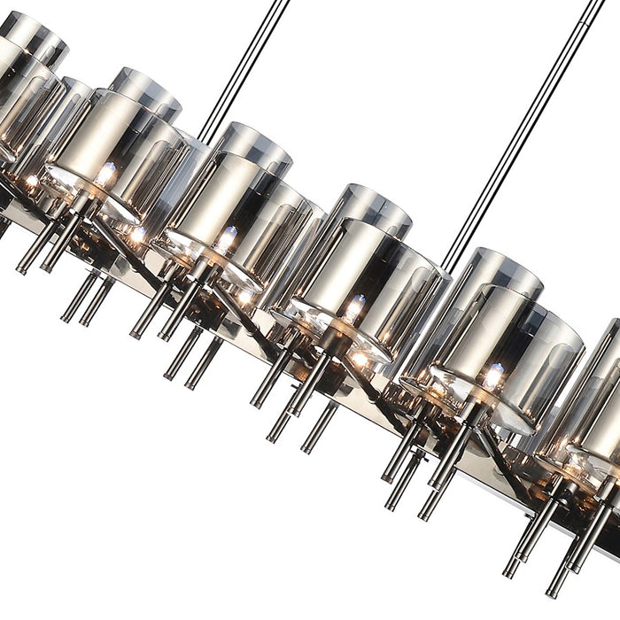 CWI Lighting Montoya 26 Light Up Chandelier, Pearl Black