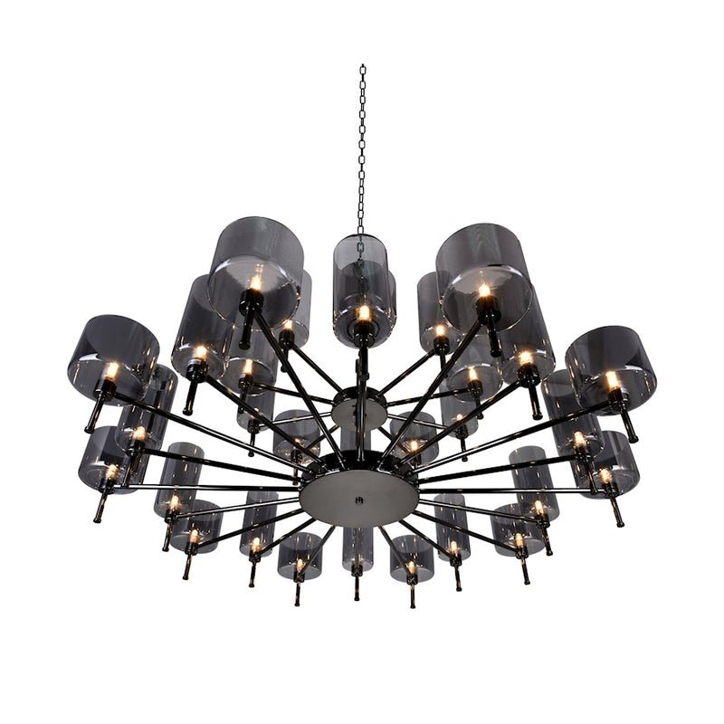 CWI Lighting Montoya 30 Light Up Chandelier, Pearl Black