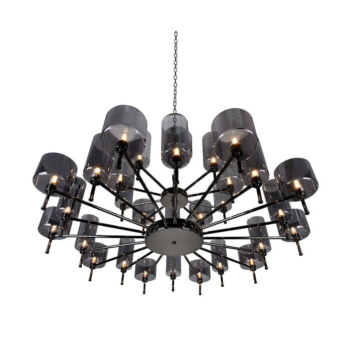CWI Lighting Montoya 30 Light Up Chandelier, Pearl Black