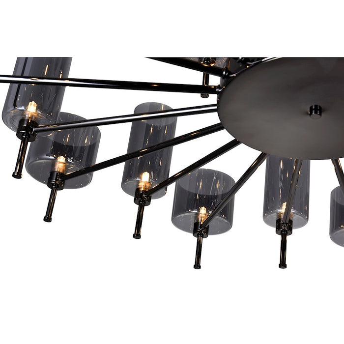 CWI Lighting Montoya 30 Light Up Chandelier, Pearl Black